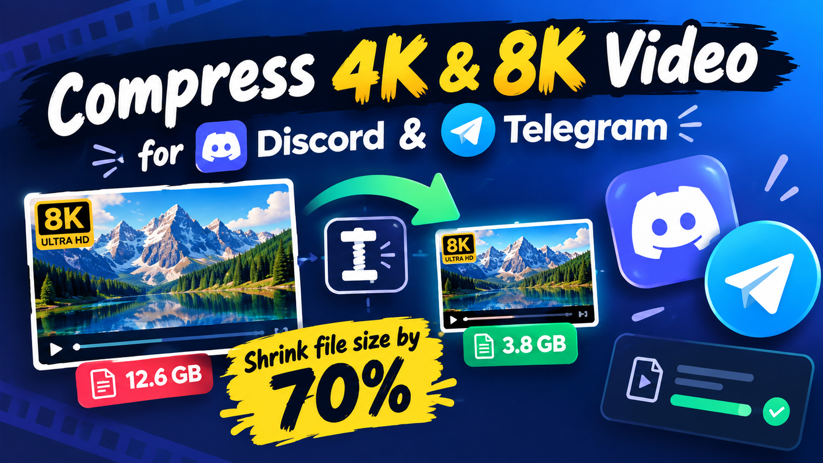 Compress 4K Video Offline for Discord in Piludi Video Converter