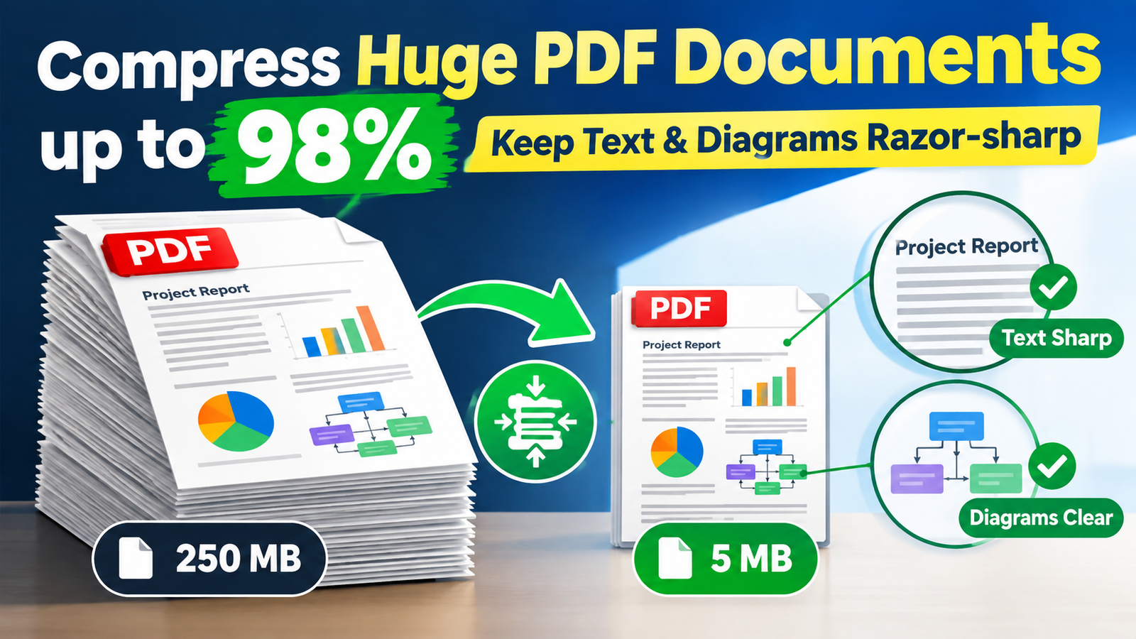 Compress PDF Files Offline in Piludi PDF Converter on Windows 11