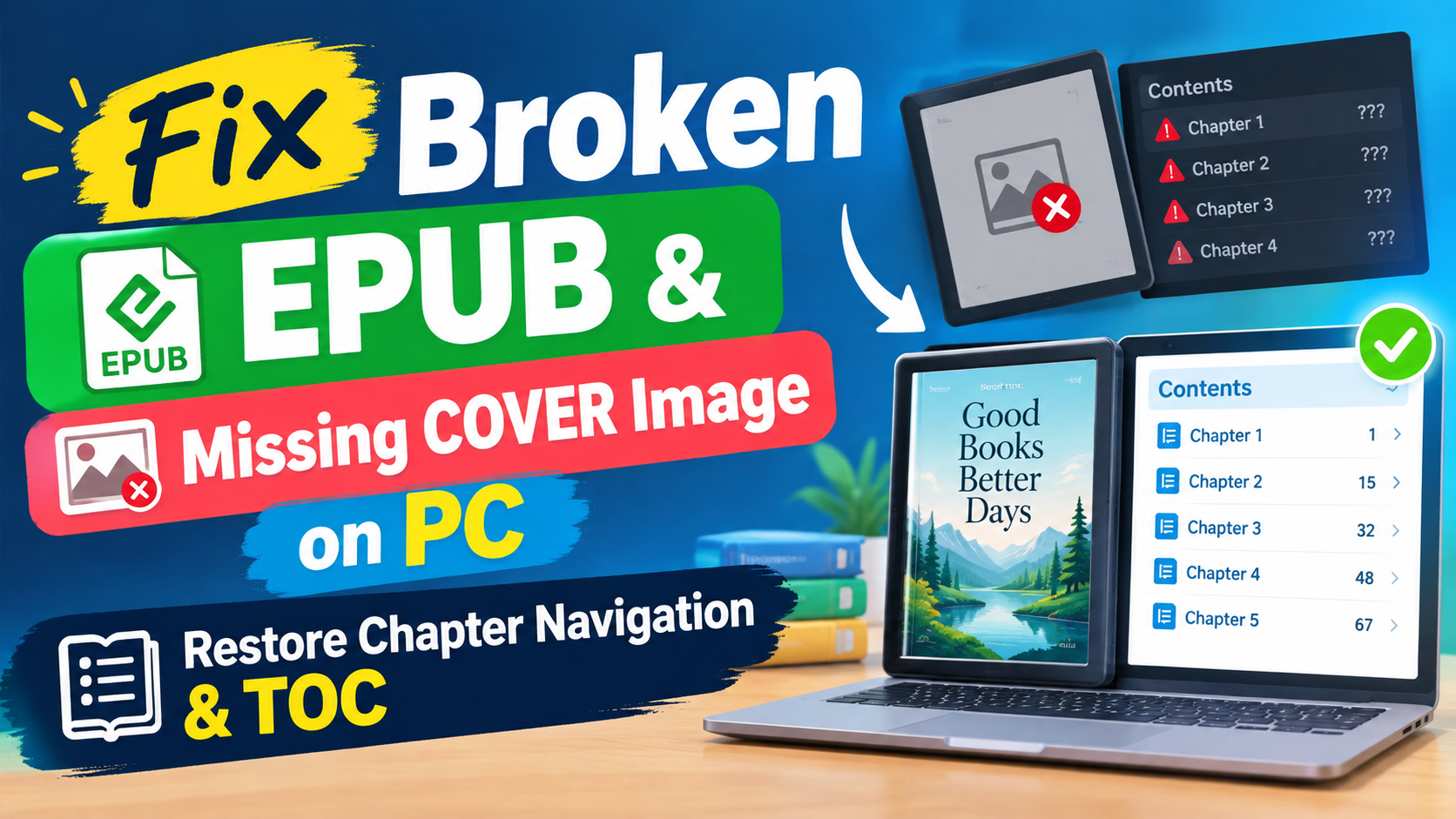 Fix Broken EPUB Layout and Restore Chapter Navigation in Piludi Ebook Converter